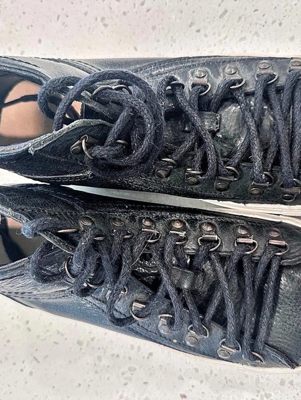 Free Bird black leather sneakers